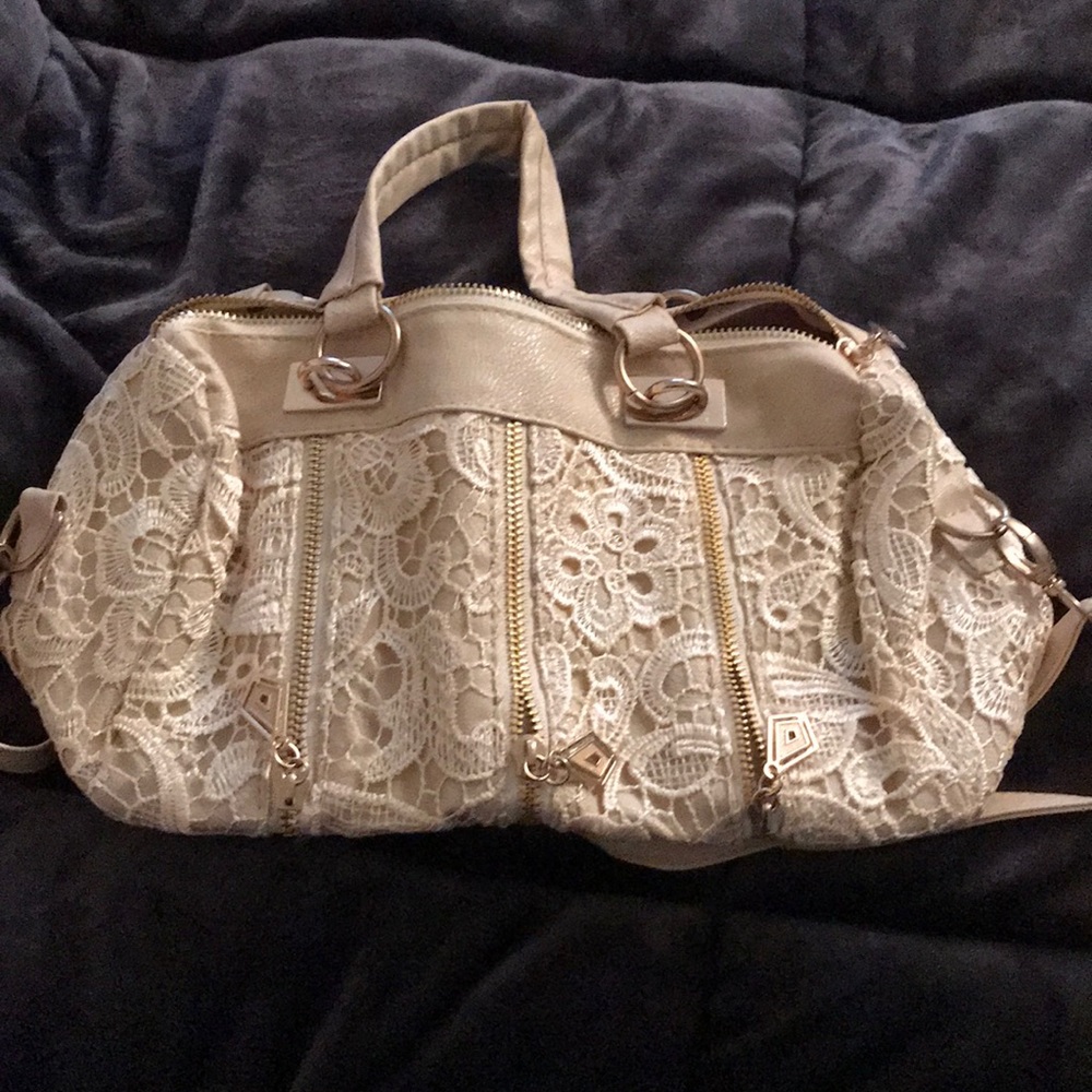 White & Cream Lace purse